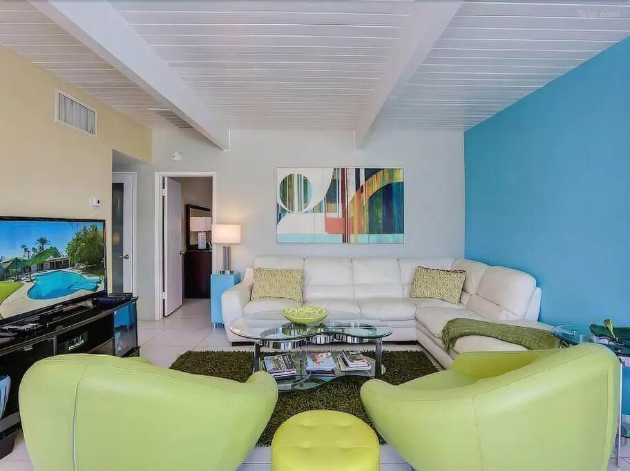 Serene 4 Bed 3 Bath Heated Pool Natural Backyard Heart Of Палм Спринг Екстериор снимка